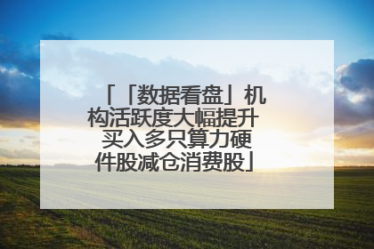「数据看盘」机构活跃度大幅提升 买入多只算力硬件股减仓消费股