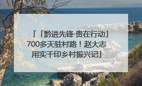 「黔进先锋·贵在行动」700多天驻村路！赵大志用实干印乡村振兴记