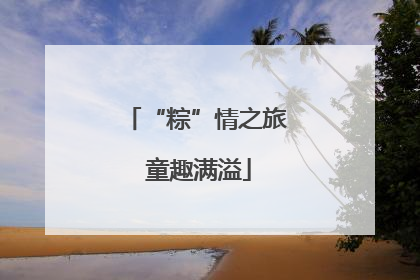 “粽”情之旅 童趣满溢