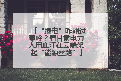 “绿电”咋翻过秦岭？看甘肃电力人用血汗在云端架起“能源丝路”