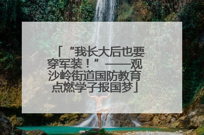 “我长大后也要穿军装！”——观沙岭街道国防教育点燃学子报国梦