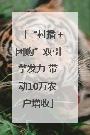 “村播＋团购”双引擎发力 带动10万农户增收