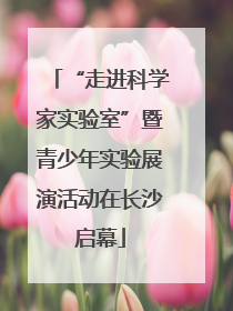 “走进科学家实验室”暨青少年实验展演活动在长沙启幕
