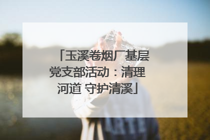 玉溪卷烟厂基层党支部活动：清理河道 守护清溪