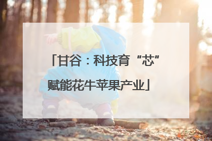 甘谷：科技育“芯”赋能花牛苹果产业