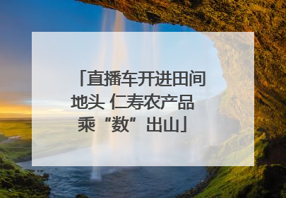 直播车开进田间地头 仁寿农产品乘“数”出山