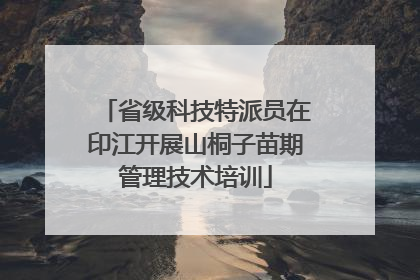 省级科技特派员在印江开展山桐子苗期管理技术培训
