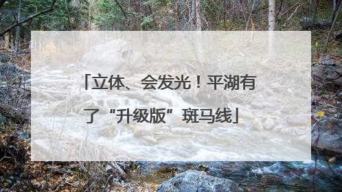 立体、会发光！平湖有了“升级版”斑马线
