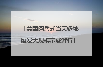 美国阅兵式当天多地爆发大规模示威游行