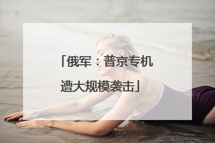 俄军：普京专机遭大规模袭击
