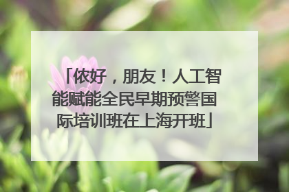 侬好，朋友！人工智能赋能全民早期预警国际培训班在上海开班