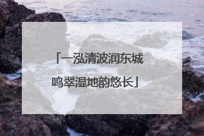 一泓清波润东城 鸣翠湿地韵悠长