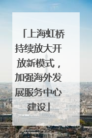 上海虹桥持续放大开放新模式，加强海外发展服务中心建设