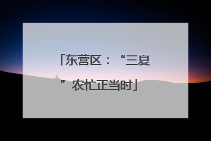 东营区：“三夏”农忙正当时