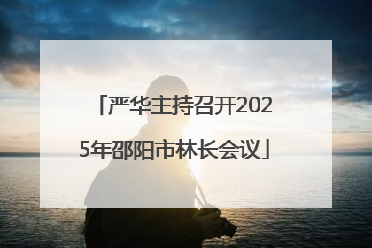 严华主持召开2025年邵阳市林长会议
