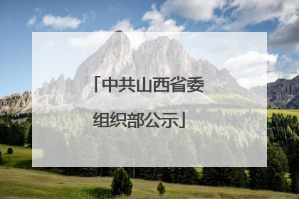 中共山西省委组织部公示