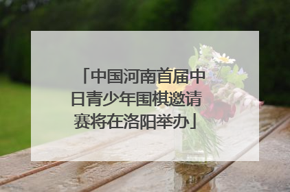 中国河南首届中日青少年围棋邀请赛将在洛阳举办