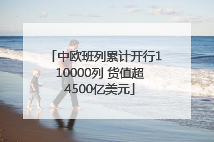 中欧班列累计开行110000列 货值超4500亿美元