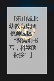 乐山城北幼教育集团桃源园区：“聚焦前书写，科学助衔接”