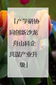 产学研协同创新沙龙 舟山科企共谋产业升级