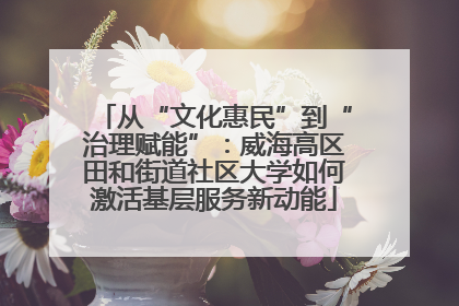 从“文化惠民”到“治理赋能”：威海高区田和街道社区大学如何激活基层服务新动能