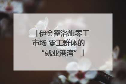 伊金霍洛旗零工市场 零工群体的“就业港湾”