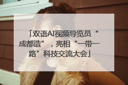 双语AI视频导览员“成都造”，亮相“一带一路”科技交流大会