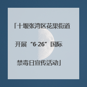 十堰张湾区花果街道开展“6·26”国际禁毒日宣传活动