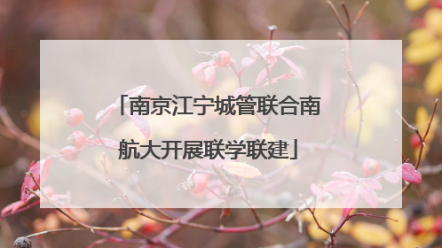 南京江宁城管联合南航大开展联学联建