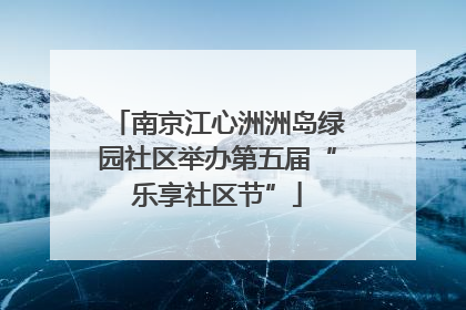 南京江心洲洲岛绿园社区举办第五届“乐享社区节”