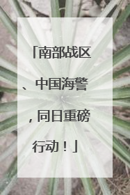 南部战区、中国海警，同日重磅行动！