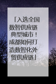 入选全国数智供应链典型城市！成都如何打造数智化外贸供应链