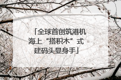 全球首创筑港机海上“搭积木”式建码头显身手