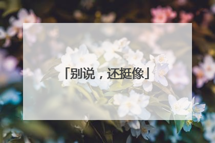 别说，还挺像