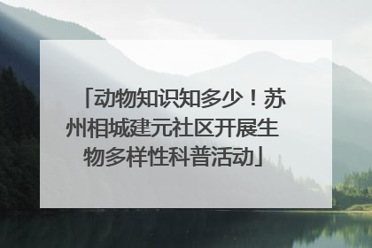 动物知识知多少！苏州相城建元社区开展生物多样性科普活动