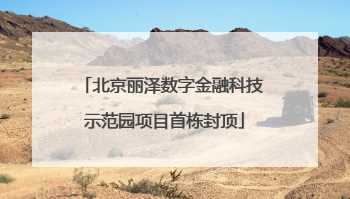 北京丽泽数字金融科技示范园项目首栋封顶