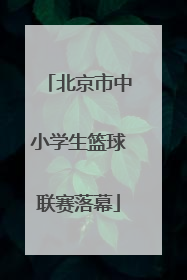 北京市中小学生篮球联赛落幕