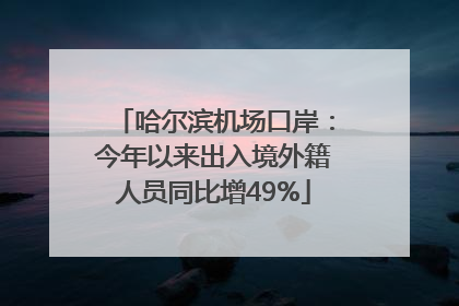 哈尔滨机场口岸：今年以来出入境外籍人员同比增49%