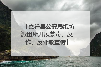 嘉祥县公安局纸坊派出所开展禁毒、反诈、反邪教宣传