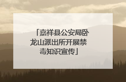 嘉祥县公安局卧龙山派出所开展禁毒知识宣传