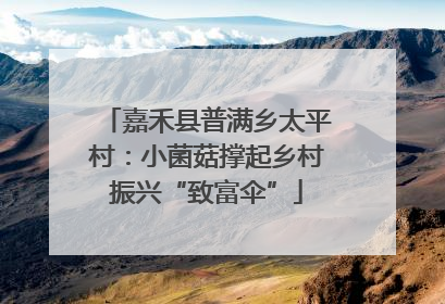 嘉禾县普满乡太平村：小菌菇撑起乡村振兴“致富伞”