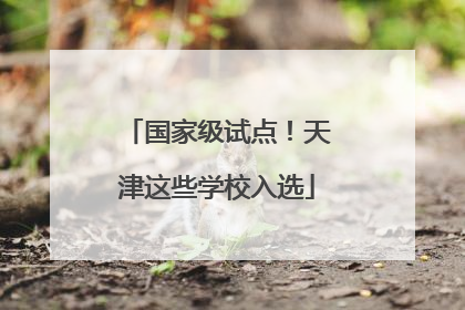国家级试点！天津这些学校入选