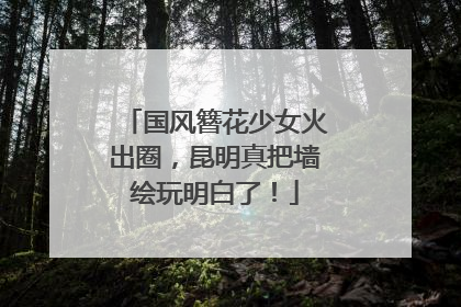 国风簪花少女火出圈，昆明真把墙绘玩明白了！