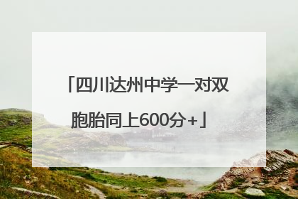 四川达州中学一对双胞胎同上600分+
