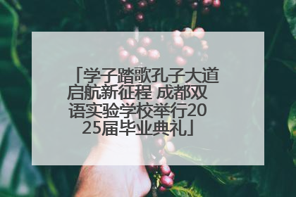 学子踏歌孔子大道启航新征程 成都双语实验学校举行2025届毕业典礼