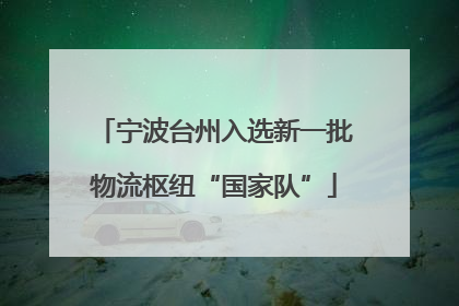 宁波台州入选新一批物流枢纽“国家队”