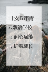 安丘市青云双语学校：润心赋能，护航成长
