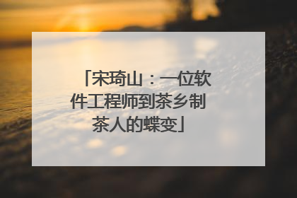 宋琦山：一位软件工程师到茶乡制茶人的蝶变