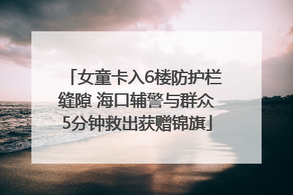 女童卡入6楼防护栏缝隙 海口辅警与群众5分钟救出获赠锦旗