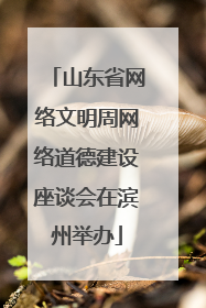 山东省网络文明周网络道德建设座谈会在滨州举办